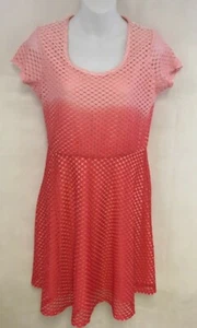 NY Collection Petite Women's Polyester Pink Crochet Lined Flare Dress Sz PS NWT - Picture 1 of 5