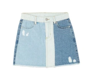 Wonder Nation Girl's Denim Patchwork Skirt Size L PLUS (10-12) NEW - Picture 1 of 2