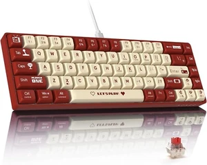 AJAZZ AK680 Wired Mechanical Keyboard 68 Keys Duplex Keycaps Hot-Swappable - Picture 1 of 18