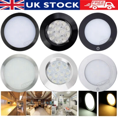 12V Interior LED Spot Lights Ceiling Camper Van Caravan Motorhome Boat Downlight - Image 1 of 4