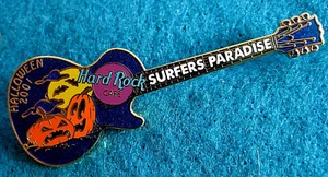 GUITARRA SURFISTAS PARAÍSO SCAREY PUMPKINS HALLOWEEN LUNA LLENA PIN Hard Rock Café - Imagen 1 de 1