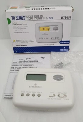 Emerson 1F72-151 5-2 Day Programmable Thermostat for Heat Pump Systems - Image 1 of 4