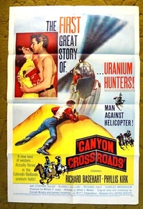Cartel de Canyon Cross Roads 1955; Richard Baseheart Phyllis Kirk ¡aventura criminal! - Imagen 1 de 1