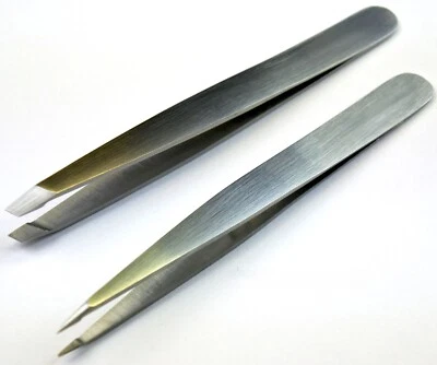 Tweezers Hair Tweezers Splinter Tweezers Eyebrows Stainless Steel NATRA - Image 1 of 3