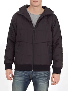 DC ZAPATOS SUSTITUTO PUFFER ESQUÍ CHAQUETA DE SNOWBOARD NEGRA PARA HOMBRE HOMBRES NUEVA - Imagen 1 de 2