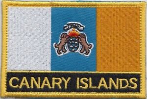 Spain Canary Islands Flag Embroidered Patch Badge - Sew or Iron on