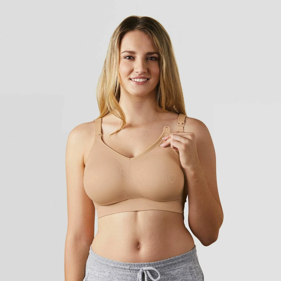 Bravado The Body Silk Seamless Nursing Bra Small Butterscotch 1401