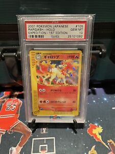 Pokemon TCG PSA 10 Rapidash 105/128 Holo 1st Edition 2001 Japanese Expedition