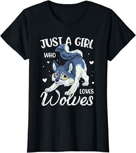 Just A Girl Who Loves Wolves Wolf Lover Women T-Shirt
