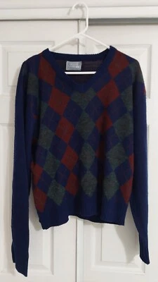 Le Tigre Navy Blue Red  knit Cotton Blend Pullover Sweater Women's XL - Image 1 of 4