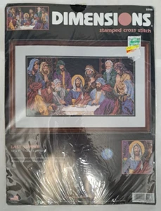 Dimensions Last Supper Stamped Cross Stitch Kit #3206 New 2002 NIP 18” x 9” VTG - Bild 1 von 10