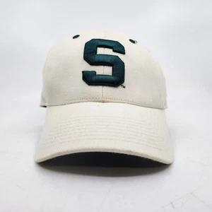 Michigan State Spartans College Logo Fitted Baseball Hat Cap Mens Size 7 Beige - Picture 1 of 9