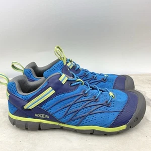 Keen Shoes Kids Boys Size 4 Sneakers Blue Mesh Chandler CNX Water Hike - Picture 1 of 11