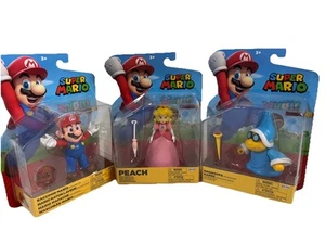 Super Mario Brothers 4" Pack Of 3 Action Figure Magikoopa, Raccoon Mario, Peach - Picture 1 of 9