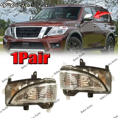 1 par de luces de giro del espejo retrovisor izquierdo y derecho Nissan Armada 2016-2017 Foto 1 de 4