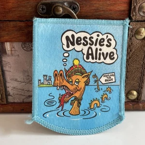 Vintage Patch LOCH NESS Monster Nessie's Alive Scotland Souvenir Sew On Badge - Picture 1 of 3