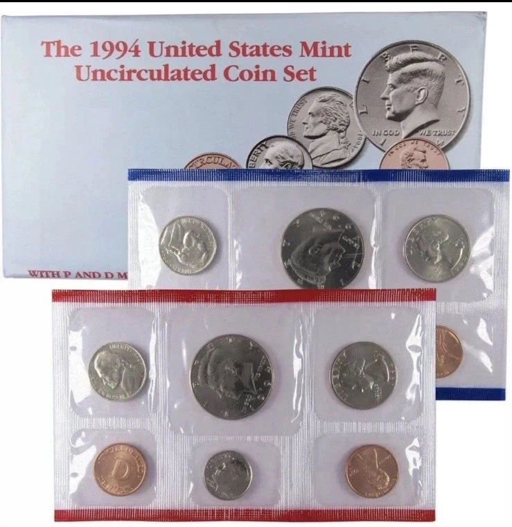 1994 Uncirculated Coin Set U.S Mint Original Government Pkg OGP Free Shipping - Image 1 of 1