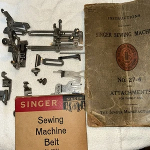 Anleitung Aufsätze Singer Nähmaschine Nr. 27 - 4 1907 mit Anbauteilen - Bild 1 von 14
