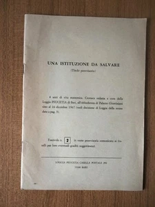 ISTITUZIONE DA SALVARE 4 ANNI VITA MASSONICA LOGGIA PEUCETIA BARI MASSONERIA - Imagen 1 de 3