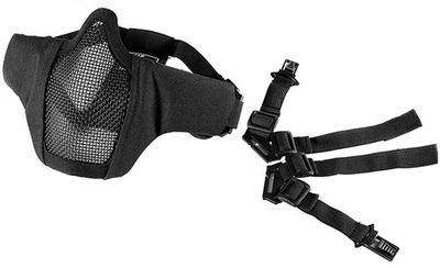 6" Foldable Half Face Mesh Mask Comfortable Adjustable Tactical Lower Face Pr... - Image 1 of 4