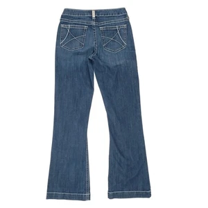 Ariat REAL Jean Girls 16 Bootcut Mid Rise Western Stretch Denim Dark Wash 26x30 - Picture 1 of 12