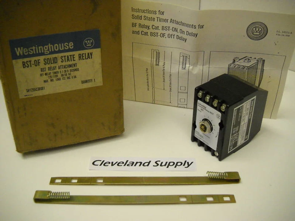 WESTINGHOUSE BST-OF SOLID STATE TIMER RELAY OFF-DELAY .1-30 SEC. 120V NEW IN BOX - Image 1 of 1