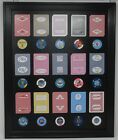 LAS VEGAS CASINO POKER CHIPS AND PLAYING CARDS WALL ART DISPLAY PICTURE FRAME