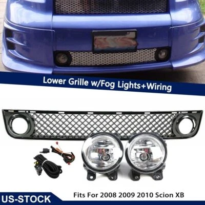 Parrilla de parachoques de malla y luces antiniebla lámparas de conducción para 2008 2009 2010 Scion xB Foto 1 de 4