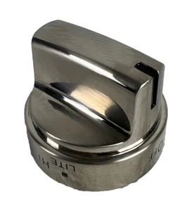 Perilla de control de acero inoxidable compatible con estufa de gas GE WB03X24818 (DD) - Imagen 1 de 5