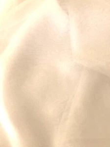 2.0 Yds-Fabulous LIGHT BEIGE CHIFFON Sheer Billowy Poly Solid Fabric - Picture 1 of 3