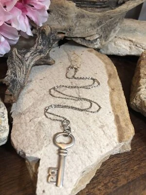 2. Серебро 925 скелет ключ подвеска необычная цепочка ожерелье 20», 8,4 г. - Изображение 1 из 4