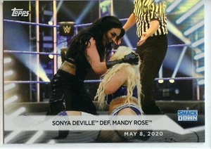 2021 Topps WWE Women's Division RAINBOW FOIL #12 Sonya Deville def. Mandy Rose - Picture 1 of 2