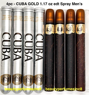 Lote de 4 Piezas - Perfume Original CUBA GOLD 1.17 OZ / 35ml Eau De Toilette Spray, Foto 1 de 4