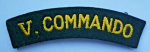 V COMMANDO SHOULDER TITLE. - Foto 1 di 1
