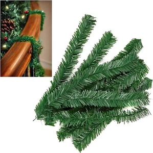 Artificial Tree Christmas Decoration Garland Wire Ties 10pc - 30cm Green Xmas - Picture 1 of 5