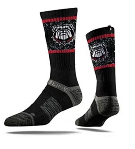 NCAA Georgia Bulldogs Strideline Socks Premium Licensed Athletic Wear - Picture 1 of 2