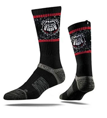 NCAA Georgia Bulldogs Strideline Socks Premium Licensed Athletic Wear Cover