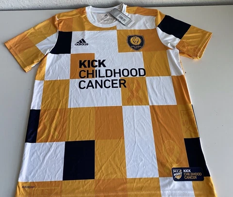 Adidas D.C. United MLS Kick Childhood Cancer Pre-Match Soccer Jersey Size L NEW Cover