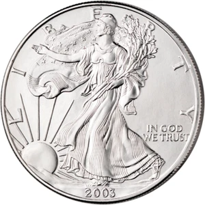 2003 American Silver Eagle 1 Troy Oz .999 Fine Silver BU *Sigma Verified* - Picture 1 of 4