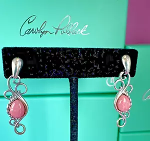 EN VENTA *PENDIENTES DE RODONITA TALLADOS RELIOS Carolyn Pollack nuevos sin etiquetas - Imagen 1 de 12
