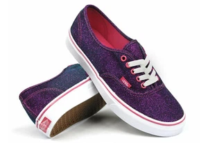 VANS Shimmer Magenta Purple Pink Skate Shoes 6 FREE Socks included - Foto 1 di 5
