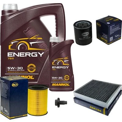 SCT Inspektionspaket 6 L MANNOL Energy 5W-30 für Ford Focus II Turnier DA_ 1.8 - Bild 1 von 4