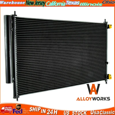 AC Condenser with Drier for 2005-2010 Honda Odyssey Aluminum Core Block Fitting - Image 1 of 4