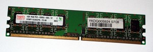 1 GB DDR2-RAM 240-pin 1Rx8 PC2-5300U non-ECC  'Hynix HYMP112U64CP8-Y5 AB'