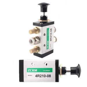4R210-08 Pneumatic Hand Pull Lever Valve 5/2 Way 1/4 BSP Air Flow Control Valve - Picture 1 of 9