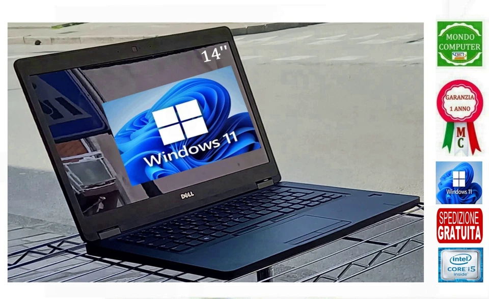 PORTATILE NOTEBOOK DELL E5480 CPU INTEL CORE i5 6200U SSD WINDOWS 11 PRO - Immagine 1 di 1