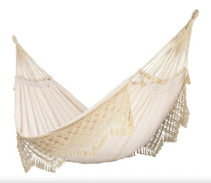 La Siesta Bossanova Organic Cotton Kingsize Classic Hammock, Champagne - Picture 1 of 5