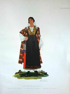 1900 COSTUME GIOVINETTA DI TIRIOLO CATANZARO - Imagen 1 de 1