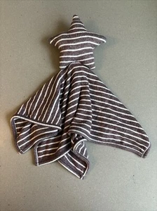 aden + anais Brown Grey Heather Knit Striped Star Security Blanket/Lovey 14x14 - Picture 1 of 5