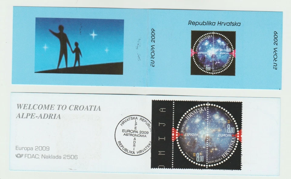 S36769 Croacia Europa Cept Mnh 2009 Folleto Alpe Adriático Astronomía Espacial Foto 1 de 1